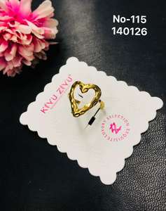 Bague pour femme en acier inoxydable plaqué or, style ethnique moderne, faite à la main, bijoux de mode, prix d'usine - Product Image 6