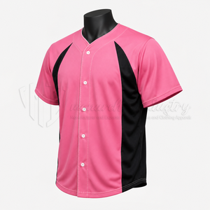 Camiseta de Béisbol Sublimada Personalizada 100% Poliéster, Fabricante OEM, Uniforme de Béisbol Unisex con Botones, Transpirable, de Secado Rápido, para Equipo - Product Image 3