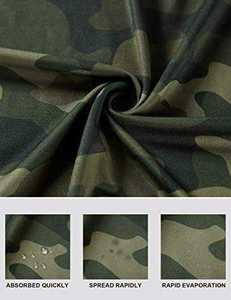 Men's Camo Green Plus Size Washed Quick Dry Tank Tops Casual Athletic Gym Bodybuilding Fitness Shirts Beach Running Workout - Product Image 3