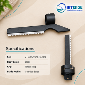 Ensemble de rasoirs professionnels pour coiffure, 2 pièces, outils de coupe et d'éclaircissement des cheveux pour barbier et salon, instruments chirurgicaux intensifs - Product Image 3