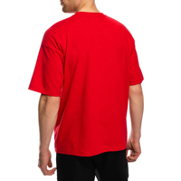 T-shirt en coton rouge pour homme, coupe classique, col rond, manches courtes, couleur unie, tricot jersey, design vierge, chemises oversize pour homme 2026