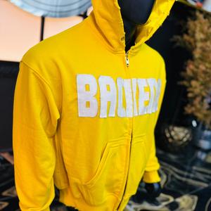 Sweat-shirts pour hommes à coupe ample, couleur personnalisée, style vintage, effet délavé à l'acide, avec fermeture éclair et lettres vieillies, prix de gros - Product Image 3