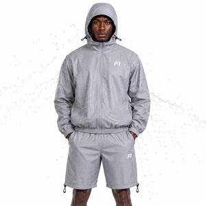 Chaquetas cortas para hombre Y2K personalizadas, de nailon que reacciona al agua, resistentes al agua, cortavientos, impermeables, para exteriores. - Product Image 4