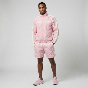Conjunto de verano personalizado OEM para hombre, chaqueta cortavientos ligera con cremallera y pantalones cortos, conjunto deportivo de dos piezas. - Product Image 3
