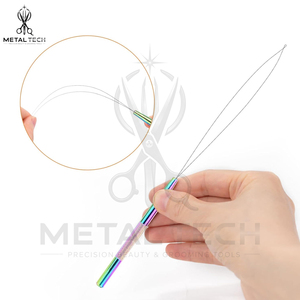 Wholesale Supplies Anti Slip Hair Extension Loop <b>Threader</b> Pulling Hook <b>Needle</b> Device For Micro Link Rings Extension Tools - Product Image 3