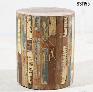 Latest Indian Designer Handcrafted Industrial Modern Design Eco-Friendly Water Resistant Wooden Bar Stool for Hotels Resorts - Product Image 1