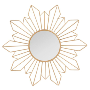 Luxury Glam Gold Starburst Metal Wall <b>Mirror</b> Decorative Round Iron <b>Mirror</b> With Layered Frame For Modern Living Room Wall Decor - Product Image 3