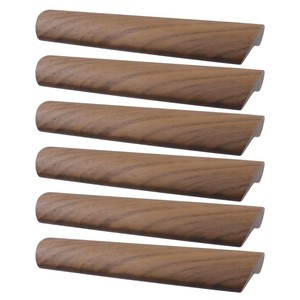 Elegante mango curvo en forma de S de madera de olmo |   Tiradores de Madera para Cajones al por Mayor - Product Image 1