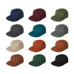 Wholesale 6 Panel <b>Flat</b> Brim Custom Embroidery Laser Cut Hole Waterproof Fabric Snapback <b>Caps</b> And Hats For <b>Man</b> Woman - Product Image 6
