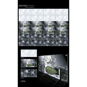 Azulejos Decorativos de Porcelana Cerámica para Pared, 300x600mm, 12x24, Diseño Floral Brillante, Azulejos Digitales para Cocina, Garantía de 5+ Años - Product Image 1
