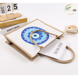 Fashionable Natural Jute Zipper Bag for Shopping and Casual Use - Product Image 2