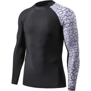 Nouveau Rashguard imprimé BJJ pour hommes, 100% coton, respirant, anti-rétrécissement, léger, séchage rapide, vêtement de compression pour la gym, le fitness et l'entraînement - Product Image 5