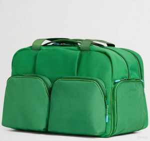 Sac de sport pliable en nylon vert unisexe – Sac de grande capacité pour la gym, les voyages, le sport et le fitness avec compartiment à chaussures - Product Image 3