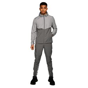 Ensemble de survêtement d'hiver en tissu mélange coton/polyester, coupe ajustée, fermeture éclair intégrale, manches longues, style streetwear, avec étiquette personnalisée et doublure polaire respirante - Product Image 1