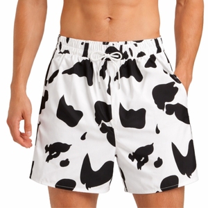 Shorts de bain pour hommes au design unique et élégant, imprimés par sublimation, taille élastique, séchage rapide, plage, piscine, été, légers - Product Image 1