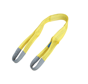 Eslinga de Elevación Plana de 3 Toneladas, Certificada CE, de Alta Resistencia, de Poliéster Amarillo Suave, con Ojales - Product Image 4