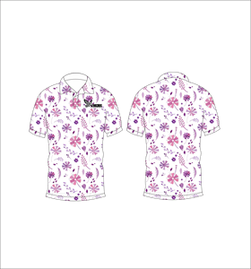เสื้อโปโลพิมพ์ลายดอกไม้สีม่วงสำหรับผู้ชาย แขนสั้น สวมใส่สบายๆ ในฤดูร้อน เหมาะสำหรับเล่นกอล์ฟ เสื้อโปโลน้ำหนักเบา มีปก แฟชั่น - Product Image 1
