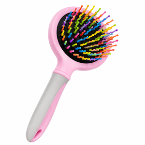 Brosse à poils douce pour animaux de compagnie Rainbow, brosse démêlante pour chiens et chats, fournisseur en gros - Product Image 1