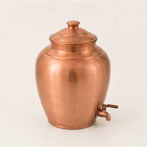 Pot Matka en Cuivre Pur Entièrement Martelé avec Robinet en Laiton pour Distributeur d'Eau et Récipient de Stockage à Couvercle Ouvert - Product Image 5