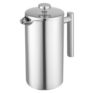 Caffettiera French Press 51 Once (1,5 Litri) in Acciaio Inossidabile, Grande Capacità 1L, Doppia Parete Isolata per Uso in Caffetteria - Product Image 1