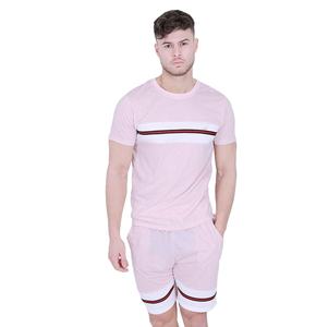 Survêtements d'été décontractés sur mesure pour hommes en gros 100% ensemble t-shirts et short en coton survêtements deux pièces - Product Image 6