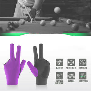 Guantes de Billar y Snooker Modelo 008, Abiertos, de Tres Dedos, Resistentes, Deportivos, de Poliéster Transpirable, Unisex - Product Image 2
