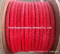 Corde de levage synthétique HMPE la corde Hmpe 12 brins 40mm la plus solide pour corde d'amarrage utilisée marine et industrielle