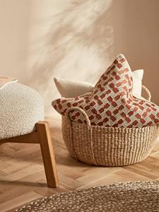 Cesta de almacenamiento baja de junco marino, estilo holgado, natural, hecha a mano, ecológica, al por mayor, fabricada en Vietnam - Product Image 4