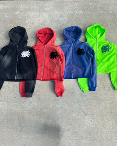Sweat à capuche pour homme de haute qualité, 100% coton, 400 g/m², couleur personnalisée, graphisme surdimensionné - Product Image 5