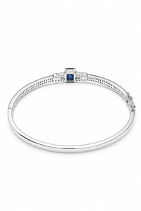 Brazalete de Zafiro Azul y Diamantes en Plata de Ley 92.5 KLSB-20785 - Product Image 3