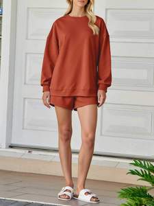เสื้อสเวตเชิ้ตผู้หญิงแขนยาวแบบสวม รุ่นใหม่ล่าสุด ผลิตขายส่ง รับทำโลโก้ตามสั่ง ระบายอากาศได้ดี - Product Image 3
