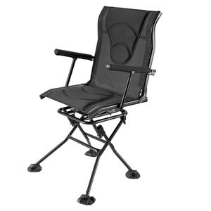 Sedia da Caccia Girevole a 360 Gradi Silenziosa e Pieghevole, con Telaio in Acciaio Resistente, Sgabello da Terra, Sedile con Braccioli, Sedile Portatile per Cuccetta, Confezione Box - Product Image 3