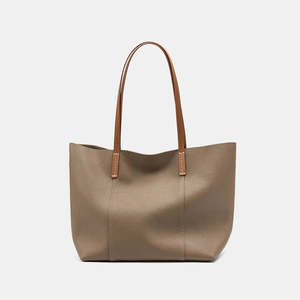 Sac pour ordinateur portable en cuir véritable de qualité supérieure, grande capacité, design imperméable, couleur unie, dernière collection - Product Image 2