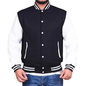 OEM Custom Winter Fleece Printed Hooded Lettermen Vintage Varsity College <b>Men</b> University Letterman Bomber <b>Jacket</b> - Product Image 3