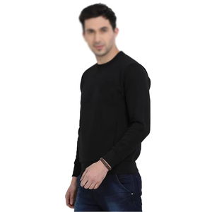 Custom Men's 100% Cotton Jersey Breathable Lined Half Zip Pullover Crew Neck Regular Fit Winter Sweatshirt High Quality 220g - Product Image 2
