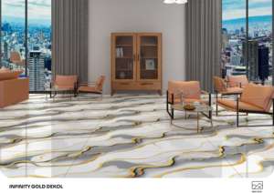 Dalle en porcelaine Titan Glow Gloss 600x1200mm 60x120cm 24x48 pouces, élégante, haute brillance, carrelage décoratif - Product Image 2