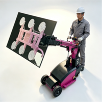 Machine de vitrage électrique autopropulsée, manutentionneuse de verre rotative à vide pour l'ingénierie des murs-rideaux