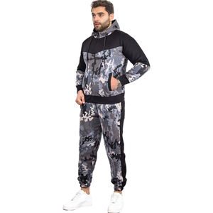 Vêtements d'entraînement pour hommes en gros, sweat à capuche en coton avec fermeture éclair intégrale et poche kangourou, survêtements personnalisables avec logo - Product Image 5