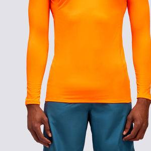 T-shirt de compression à manches longues pour homme personnalisable, tissu en spandex, logo uni, utilisation en salle de sport et pour la natation, rashguard MMA - Product Image 4