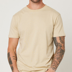 Camiseta de manga corta con cuello redondo y diseño liso bordado para hombre, en oferta, ropa casual de color para hombre, camiseta al por mayor para hombre - Product Image 4