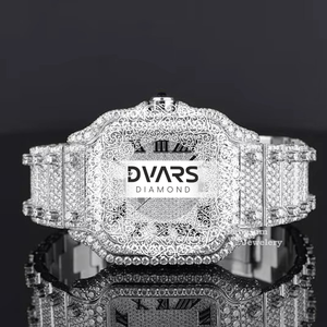 Reloj de Pulsera de Cuarzo Ejecutivo Refinado, Resistente al Agua, Aleación de Primera Calidad, Cristal de Zafiro, D Color VVS1, Diamante Moissanita, Lujo - Product Image 3