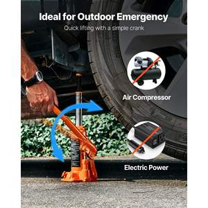 Cric hydraulique 4 tonnes (8818,4 lb) pour SUV, réparation automobile, levage de maison, équipement agricole - Orange, robuste, soudé, 7,3-13,8 - Product Image 4