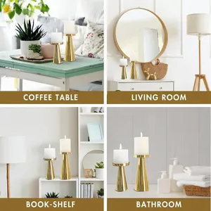 Portavelas de Hierro Más Vendido para Decoración de Sala de Estar y Dormitorio, Portavelas Moderno Hecho a Mano para Venta de Exportación - Product Image 2