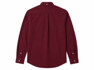 Classic Button <b>Down</b> Men's Formal Solid Color Knitted Cotton Oxford Short Sleeve Shirt - Product Image 2