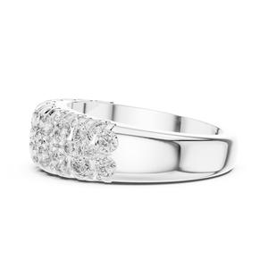 Bague de luxe unisexe en argent 925 plaqué rhodium, minimaliste, avec diamant de laboratoire CVD, certificat IGI, pour fiançailles et mariage - Product Image 3