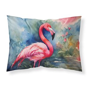 Flamingo Artwork Funda De Almohada decorativa Ligero y súper suave Fácil cuidado Cojines de tamaño estándar - Product Image 1
