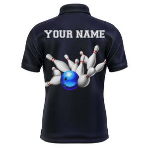 เสื้อโปโลโบว์ลิ่งคุณภาพพรีเมียมสั่งทำพิเศษสำหรับทีมโบว์ลิ่งชายและหญิง - Product Image 2