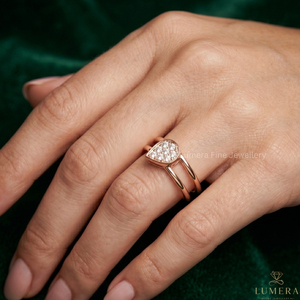 Premium Lab Grown Round Cut Diamond IGI Certified <b>Open</b> Band <b>Ring</b> for Women 9KT 10KT 14KT 18KT Rose Gold Luxury Jewelry - Product Image 6
