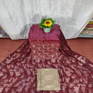 Tissu de robe Fransawi Dirac authentique 2026 avec motif floral imprimé, tissu en mousseline de soie 100% respirant pour tenue de soirée - Product Image 1