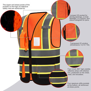 New High Trending Product Security Vest OEM Service Elegant Look Good Product Breathable Security Vest - Product Image 2